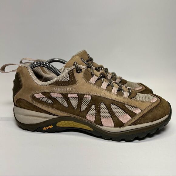 Merrell Womens Siren Ventilator Low Hiking Shoes in Elephant/Pink 8.5 - Picture 5 of 12